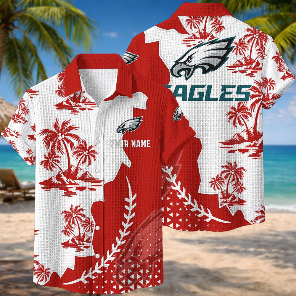 Philadelphia Eagles NFL Waffle Hawaiian Shirt PB7LXVV