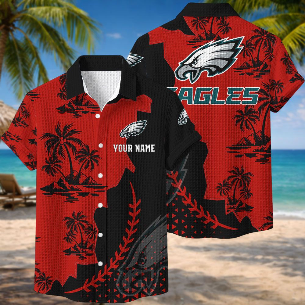 Philadelphia Eagles NFL Waffle Hawaiian Shirt PB7LXVV