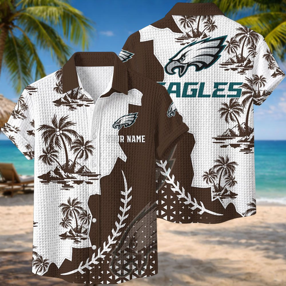 Philadelphia Eagles NFL Waffle Hawaiian Shirt PB7LXVV