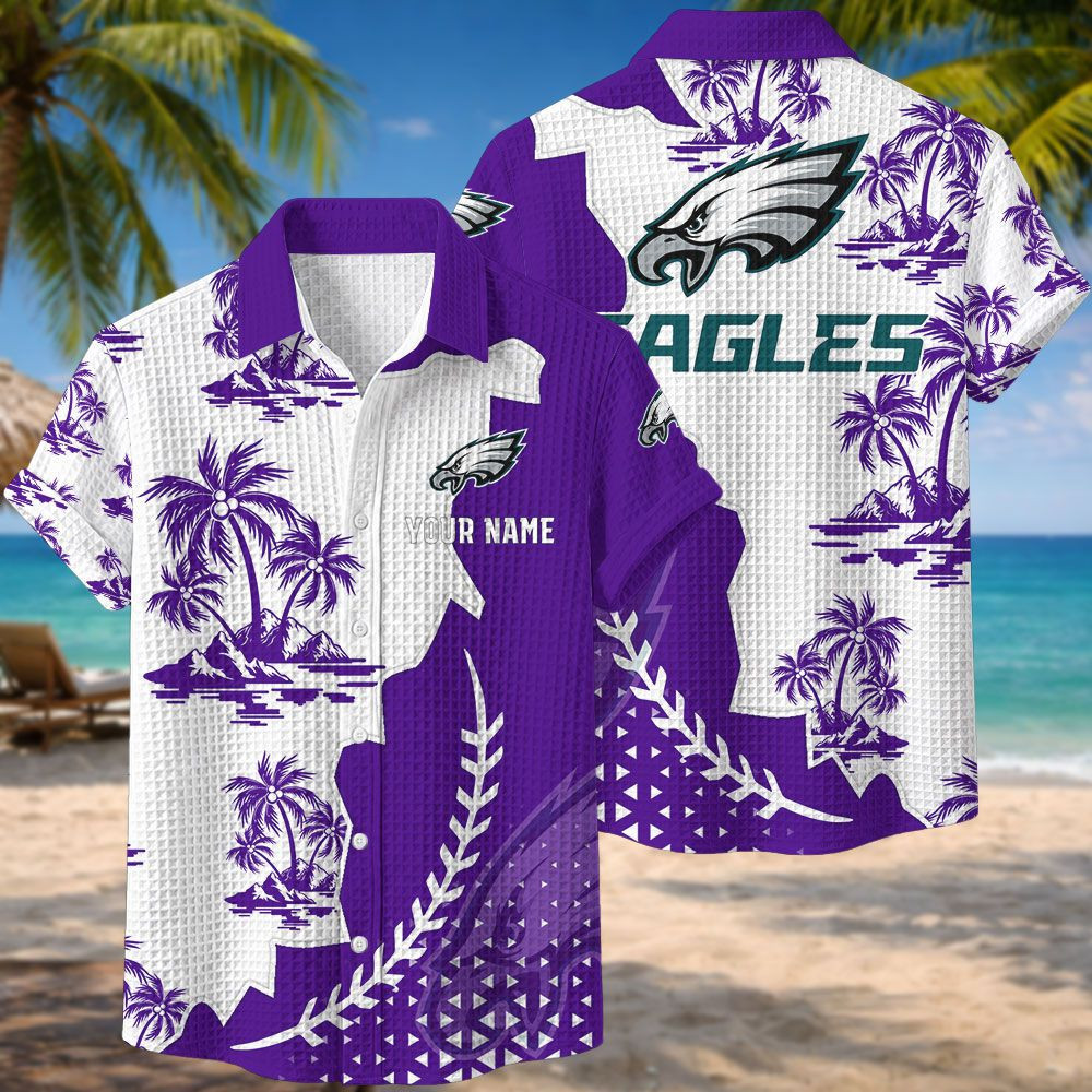 Philadelphia Eagles NFL Waffle Hawaiian Shirt PB7LXVV