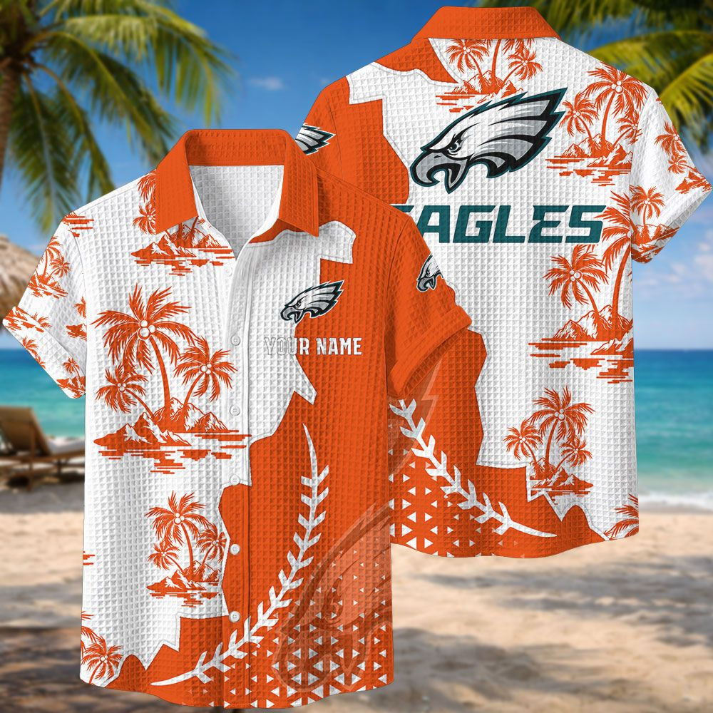 Philadelphia Eagles NFL Waffle Hawaiian Shirt PB7LXVV
