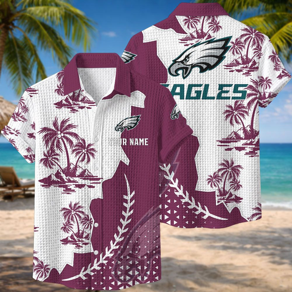Philadelphia Eagles NFL Waffle Hawaiian Shirt PB7LXVV