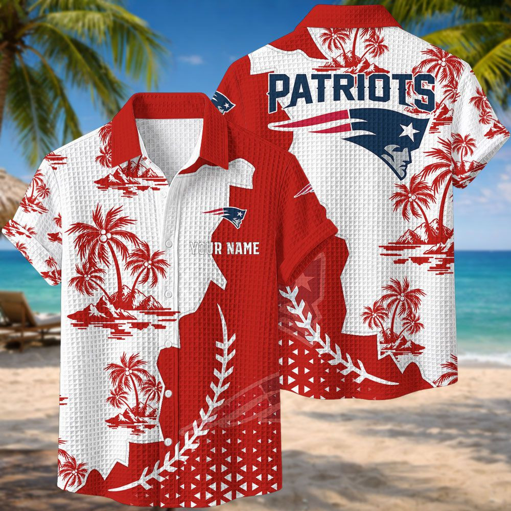 New England Patriots NFL Waffle Hawaiian Shirt PBXVNS0