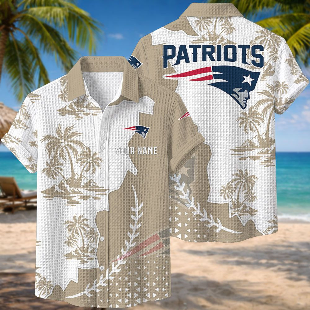New England Patriots NFL Waffle Hawaiian Shirt PBXVNS0
