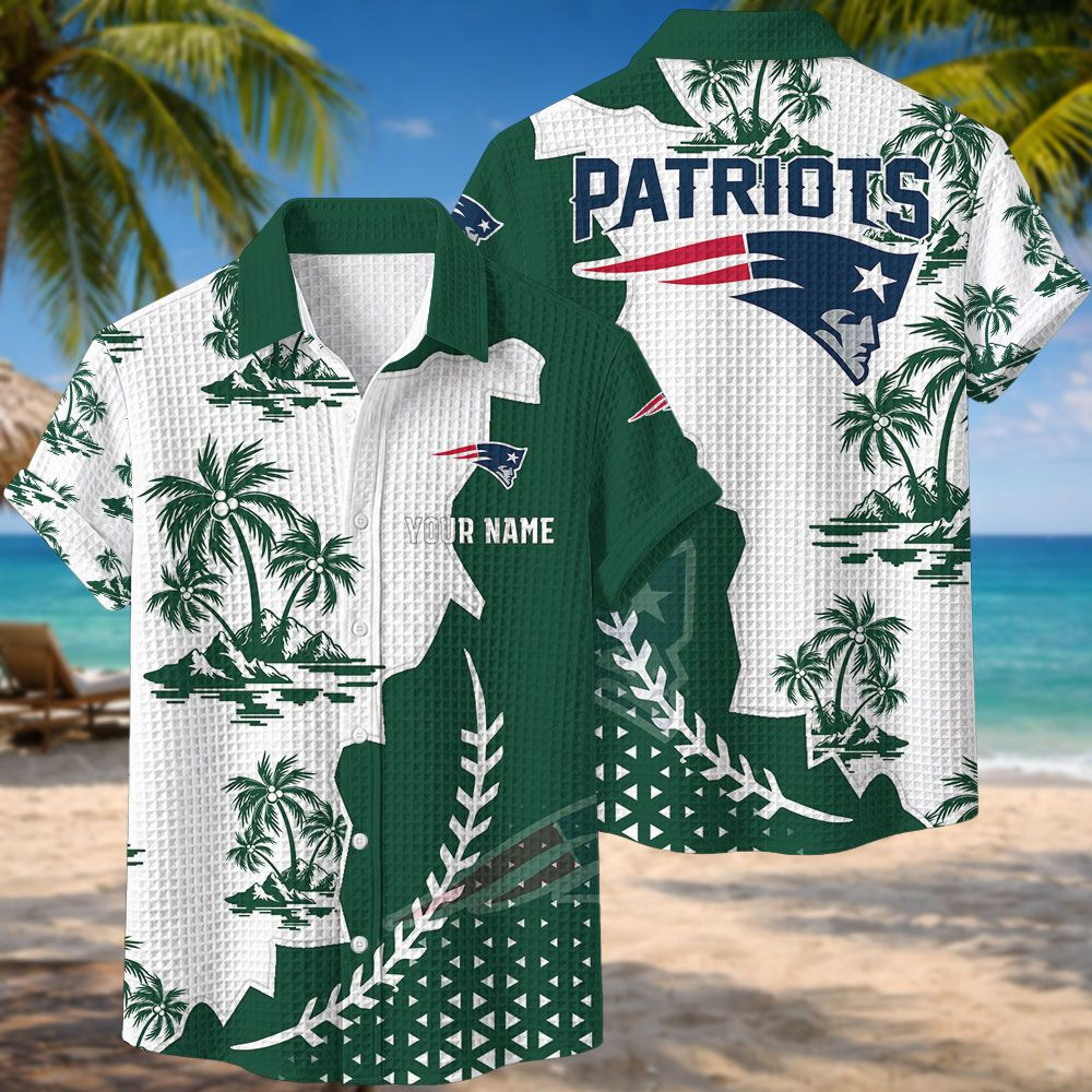 New England Patriots NFL Waffle Hawaiian Shirt PBXVNS0