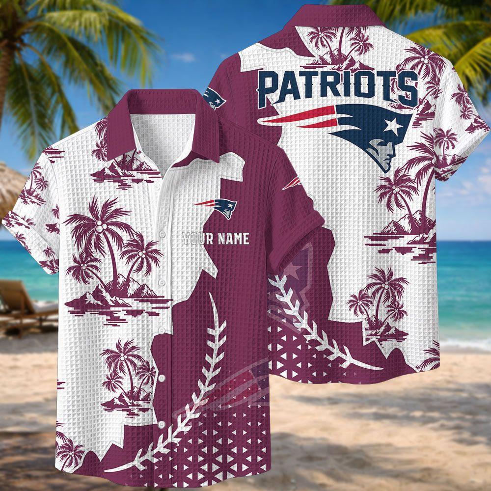New England Patriots NFL Waffle Hawaiian Shirt PBXVNS0