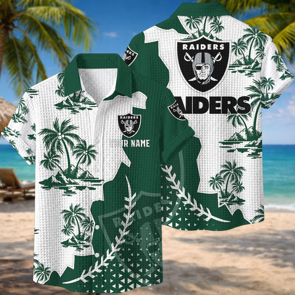 Las Vegas Raiders NFL Waffle Hawaiian Shirt PB0OU6K
