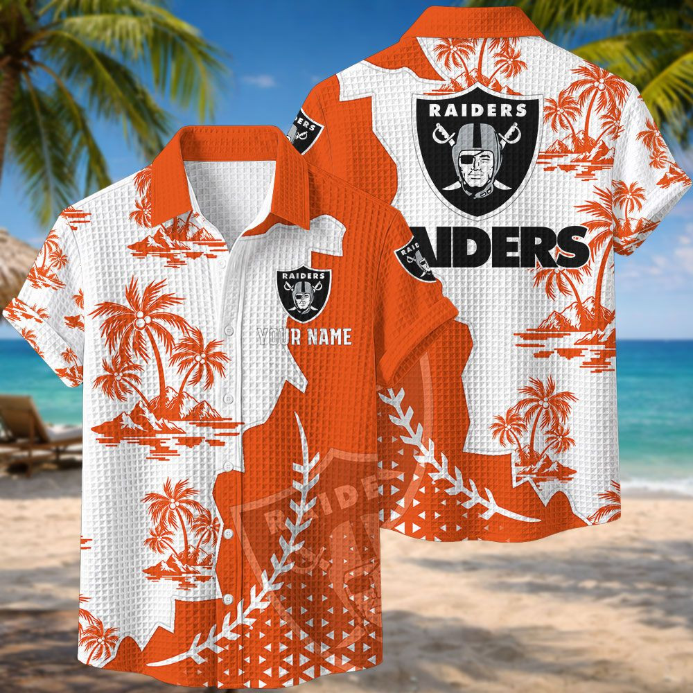 Las Vegas Raiders NFL Waffle Hawaiian Shirt PB0OU6K
