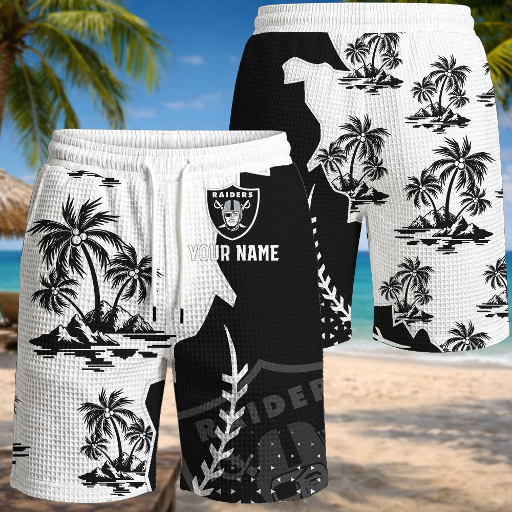 Las Vegas Raiders NFL Waffle Hawaiian Shirt PB0OU6K