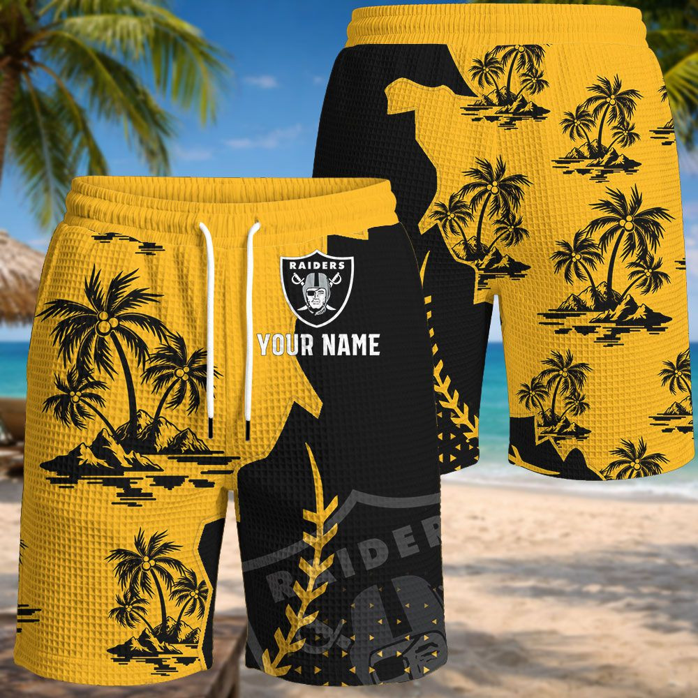 Las Vegas Raiders NFL Waffle Hawaiian Shirt PB0OU6K
