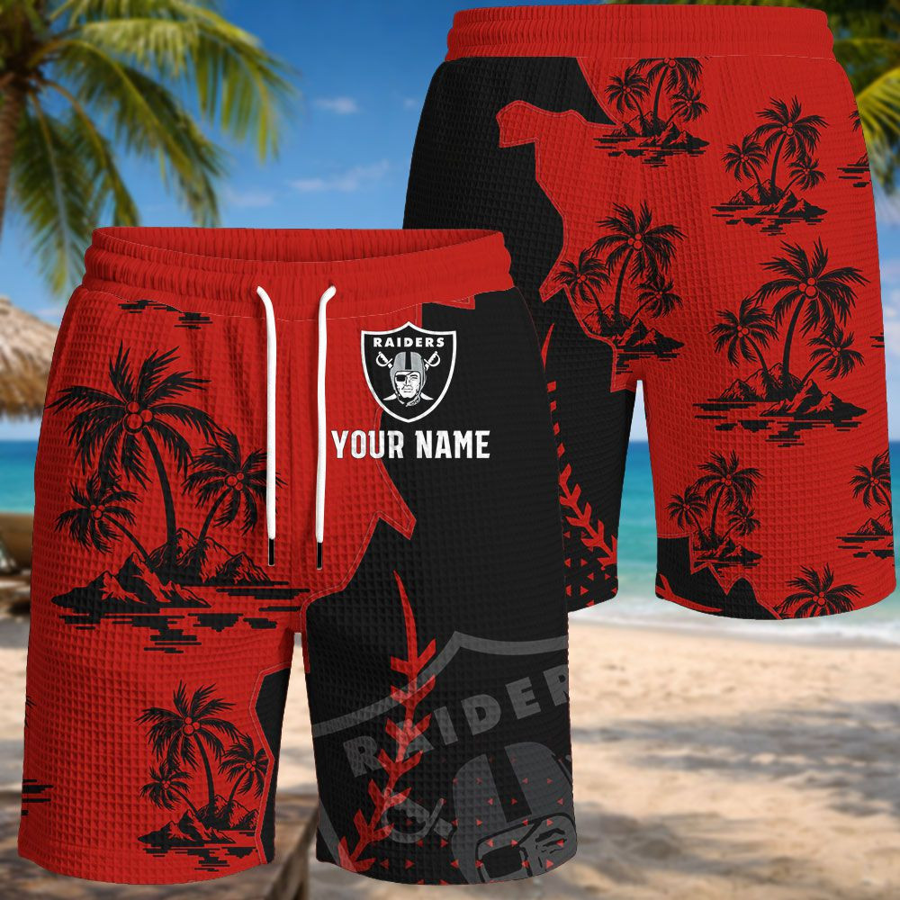 Las Vegas Raiders NFL Waffle Hawaiian Shirt PB0OU6K