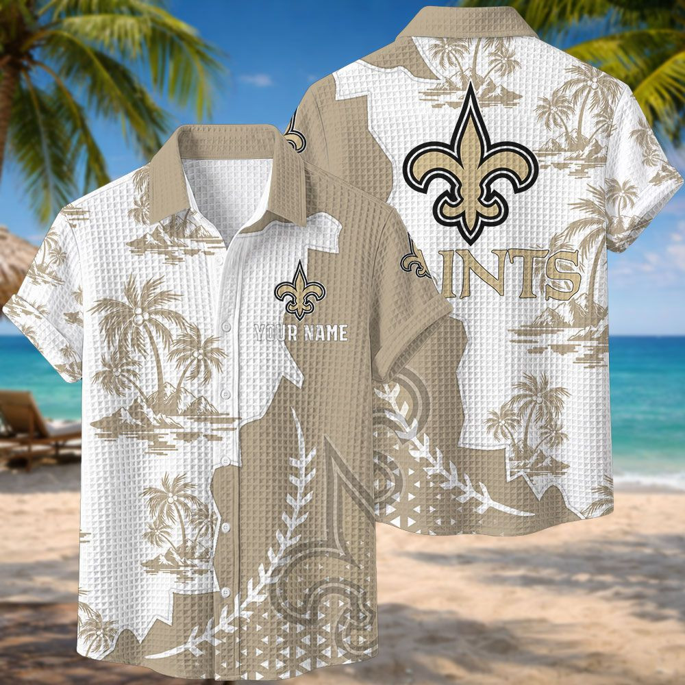 New Orleans Saints NFL Waffle Hawaiian Shirt BRDCT3DA2233