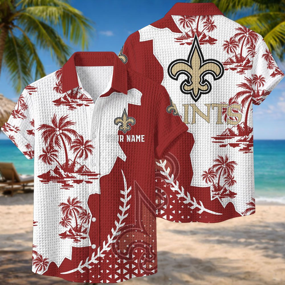 New Orleans Saints NFL Waffle Hawaiian Shirt PB7B4B3