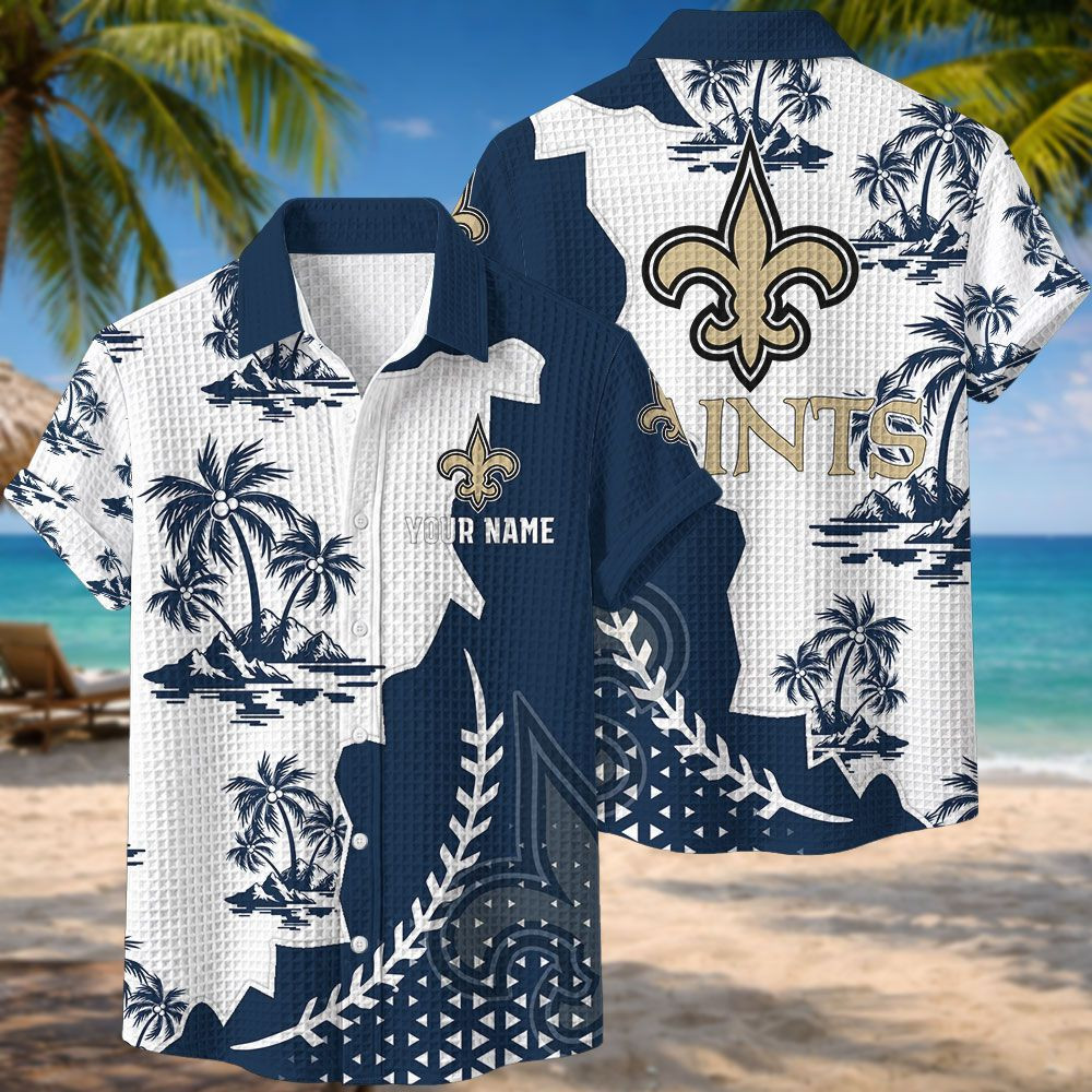 New Orleans Saints NFL Waffle Hawaiian Shirt PB7B4B3