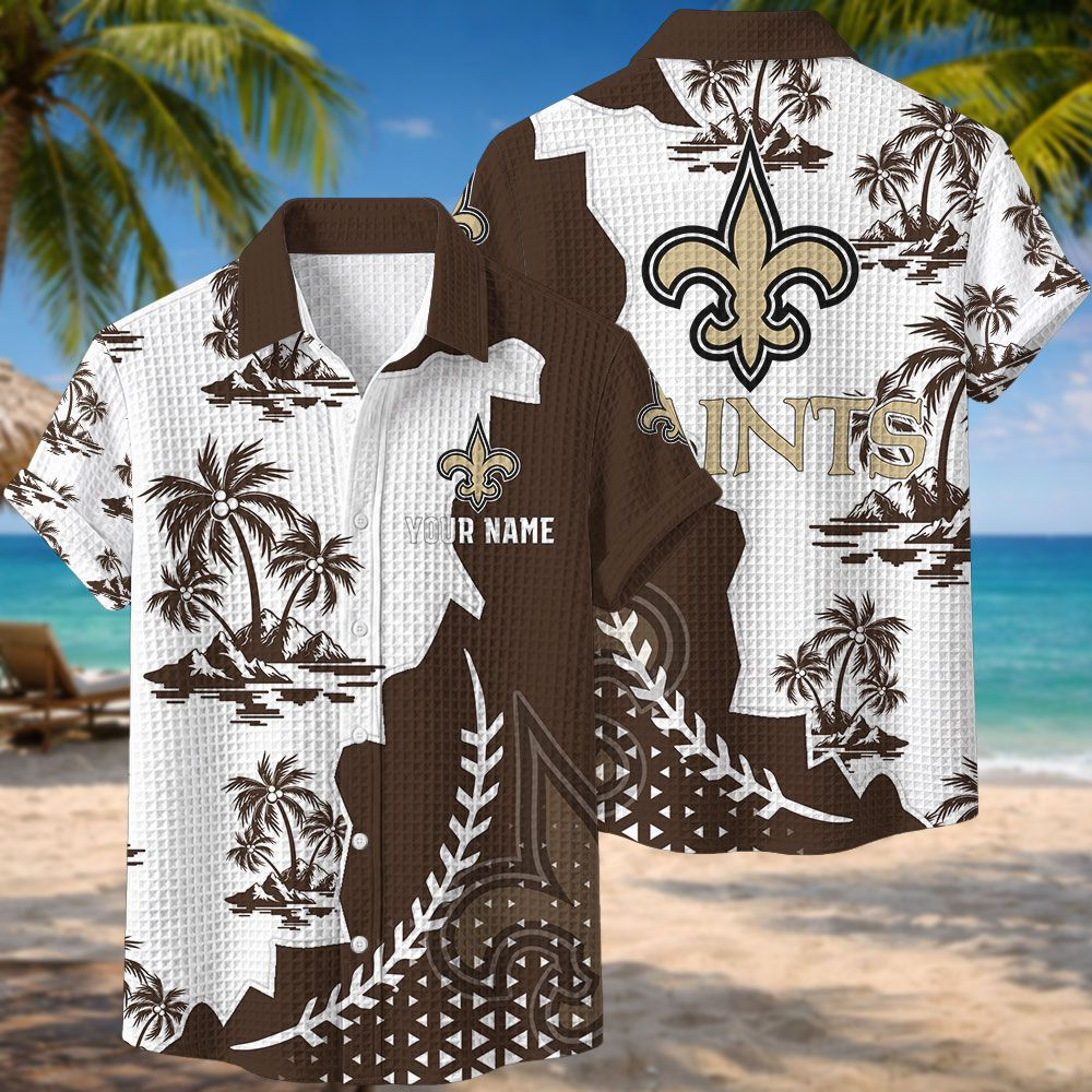 New Orleans Saints NFL Waffle Hawaiian Shirt PB7B4B3