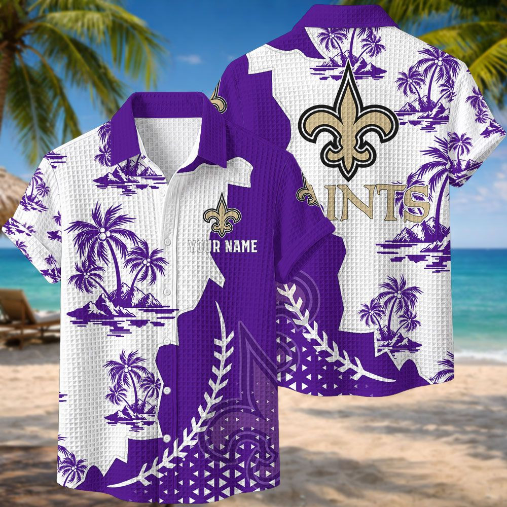 New Orleans Saints NFL Waffle Hawaiian Shirt PB7B4B3
