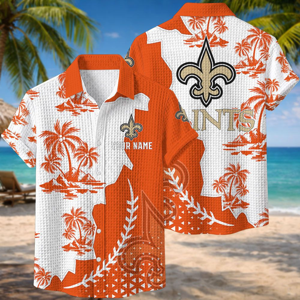 New Orleans Saints NFL Waffle Hawaiian Shirt PB7B4B3