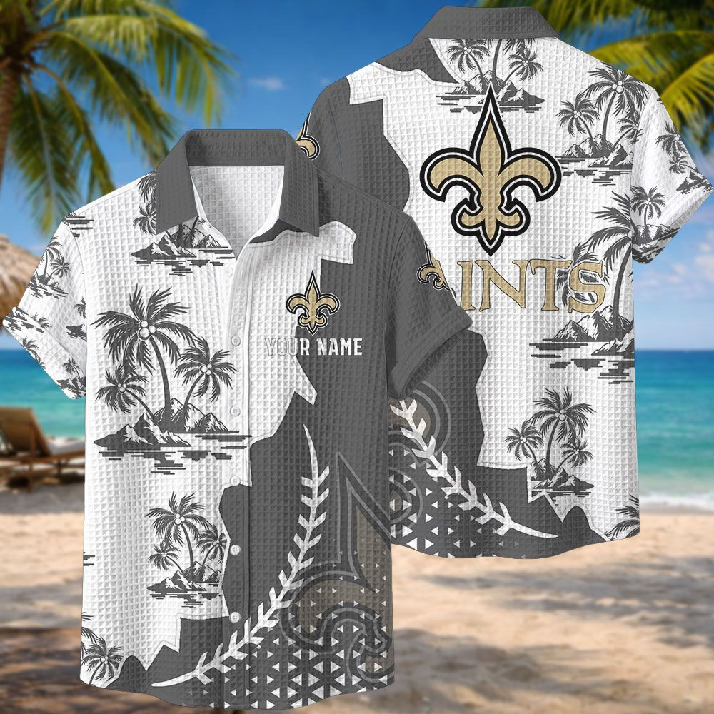 New Orleans Saints NFL Waffle Hawaiian Shirt PB7B4B3
