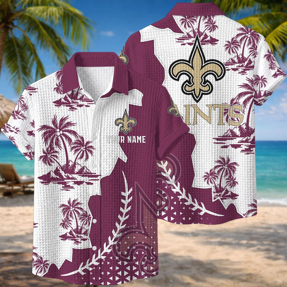 New Orleans Saints NFL Waffle Hawaiian Shirt PB7B4B3
