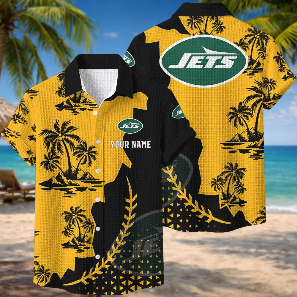 New York Jets NFL Waffle Hawaiian Shirt PBVK2A7
