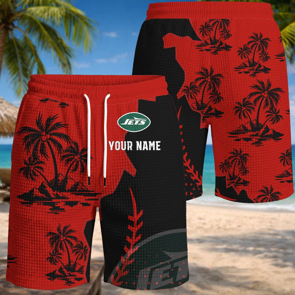 New York Jets NFL Waffle Hawaiian Shirt PBVK2A7