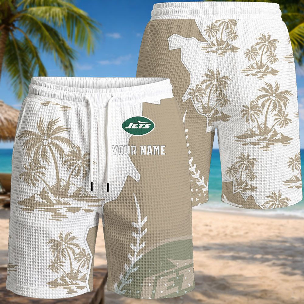 New York Jets NFL Waffle Hawaiian Shirt PBVK2A7