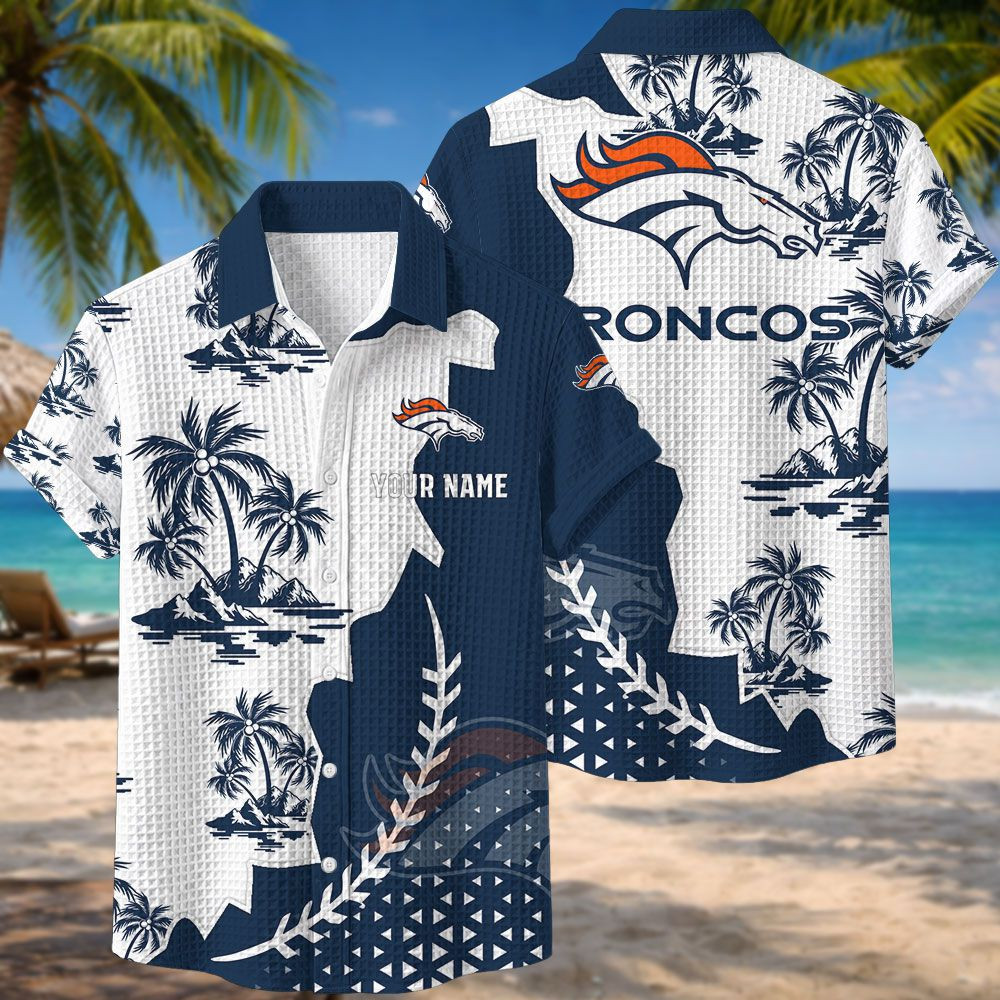 Denver Broncos NFL Waffle Hawaiian Shirt BRDCT3DA1033