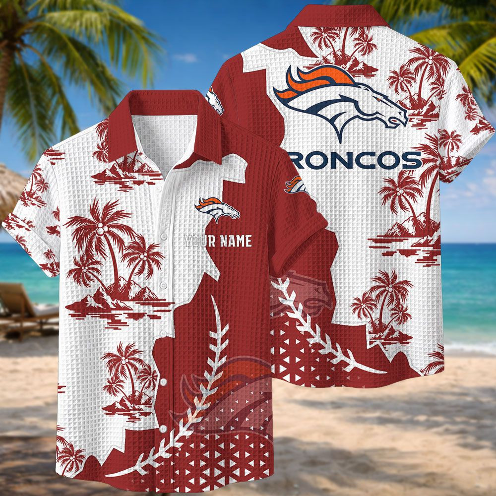 Denver Broncos NFL Waffle Hawaiian Shirt PB3MP9K