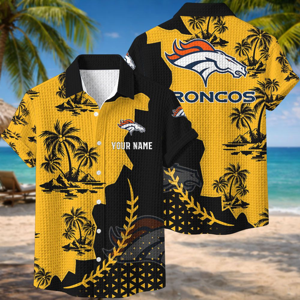 Denver Broncos NFL Waffle Hawaiian Shirt PB3MP9K