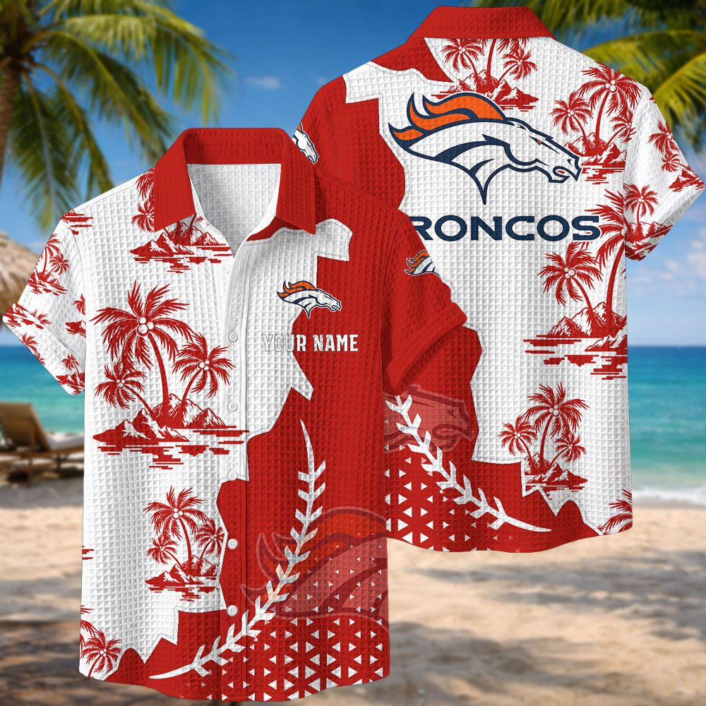 Denver Broncos NFL Waffle Hawaiian Shirt PB3MP9K