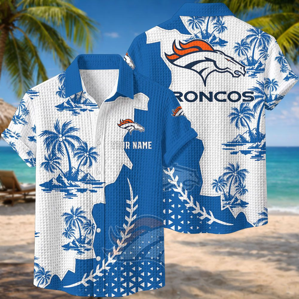 Denver Broncos NFL Waffle Hawaiian Shirt PB3MP9K