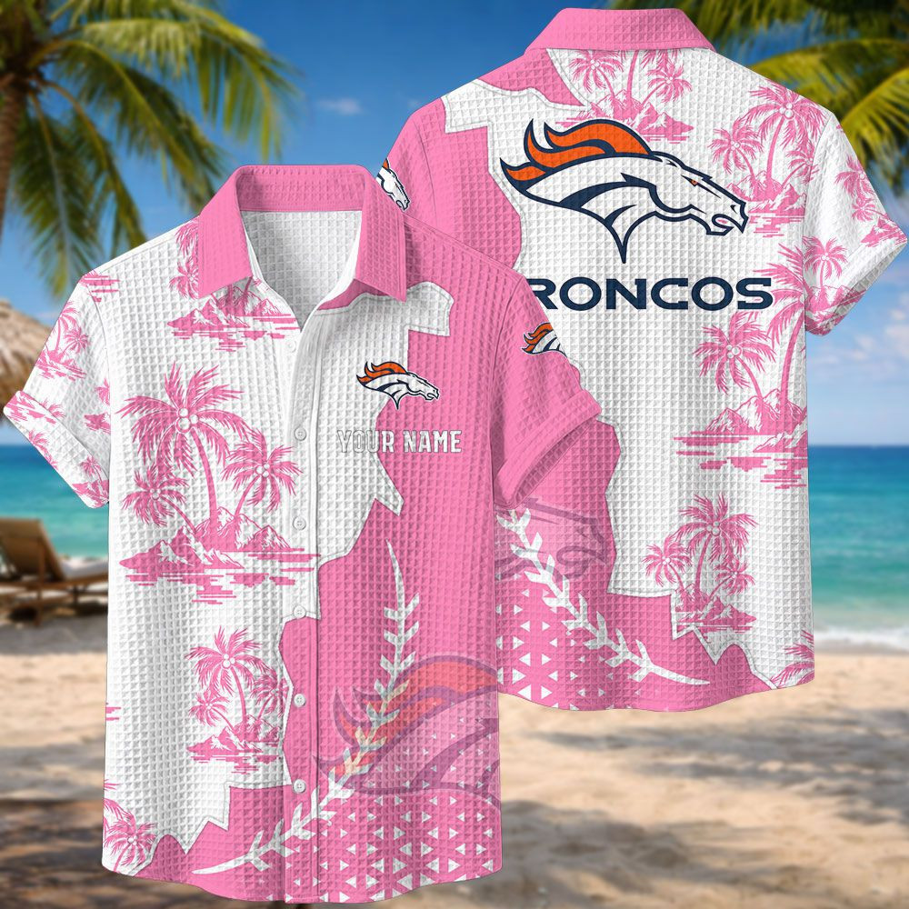 Denver Broncos NFL Waffle Hawaiian Shirt PB3MP9K