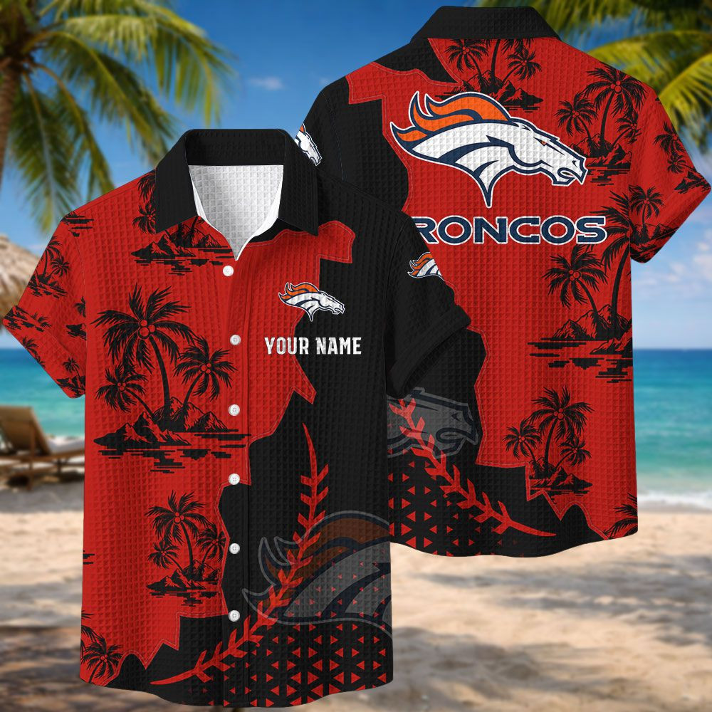 Denver Broncos NFL Waffle Hawaiian Shirt PB3MP9K