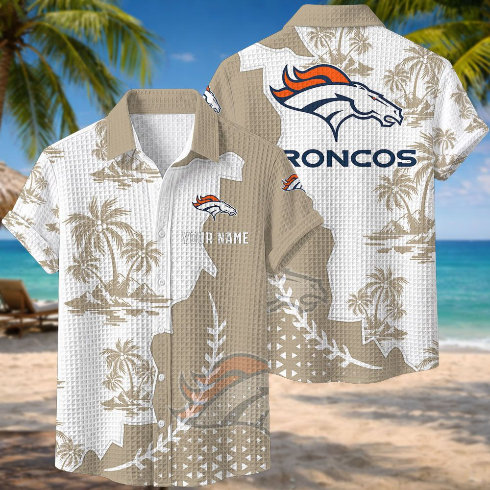 Denver Broncos NFL Waffle Hawaiian Shirt PB3MP9K