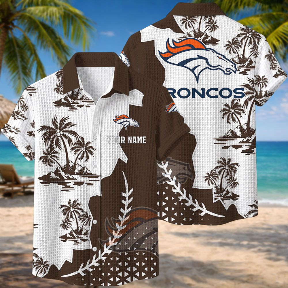 Denver Broncos NFL Waffle Hawaiian Shirt PB3MP9K