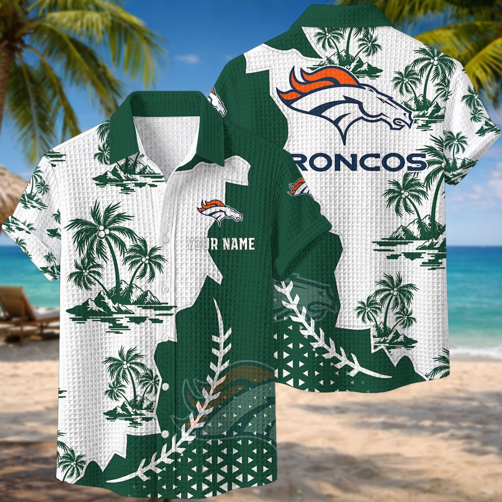 Denver Broncos NFL Waffle Hawaiian Shirt PB3MP9K