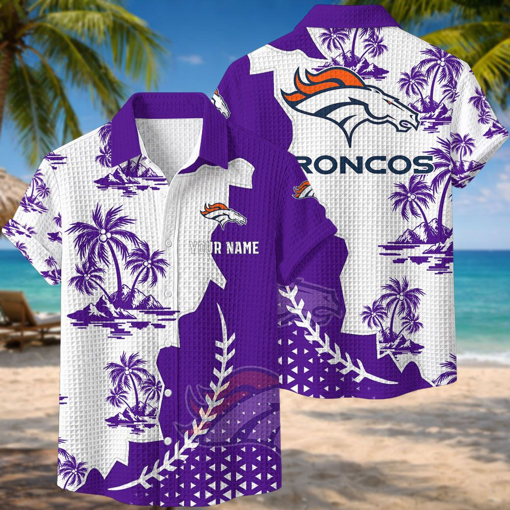 Denver Broncos NFL Waffle Hawaiian Shirt PB3MP9K