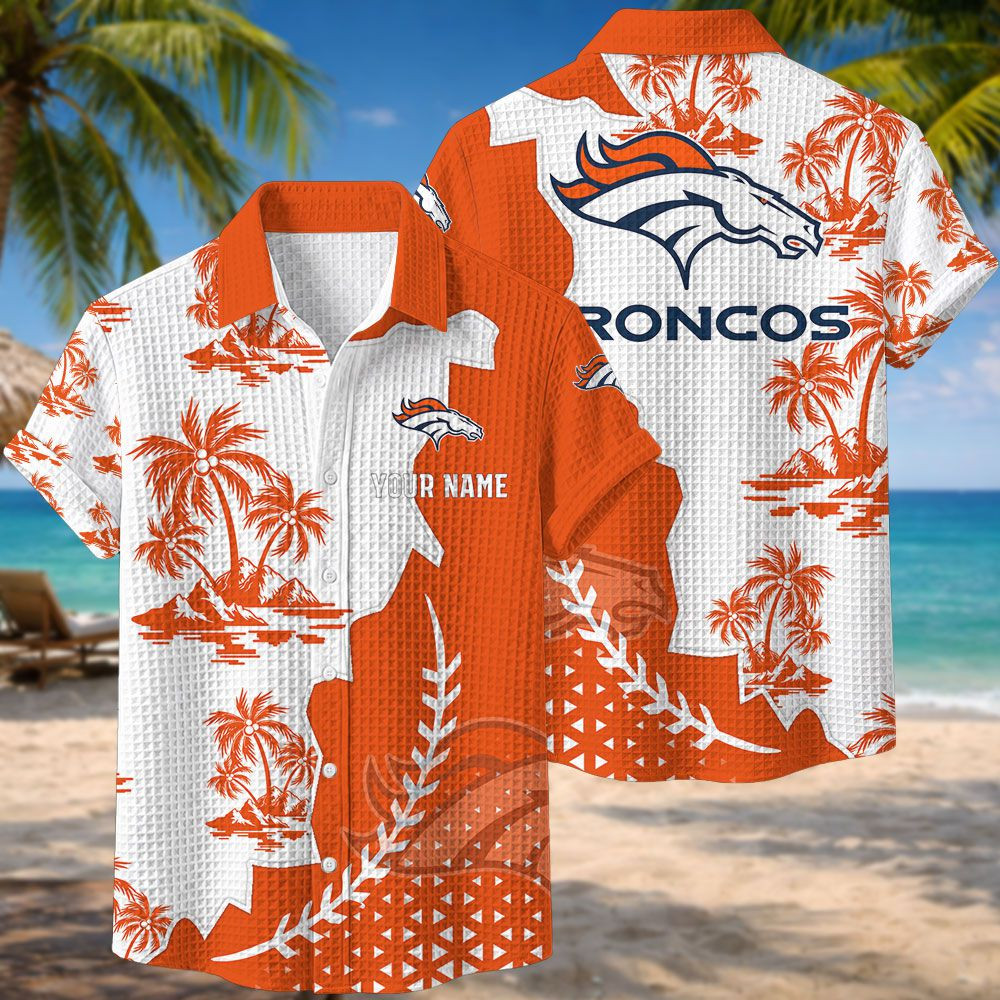 Denver Broncos NFL Waffle Hawaiian Shirt PB3MP9K