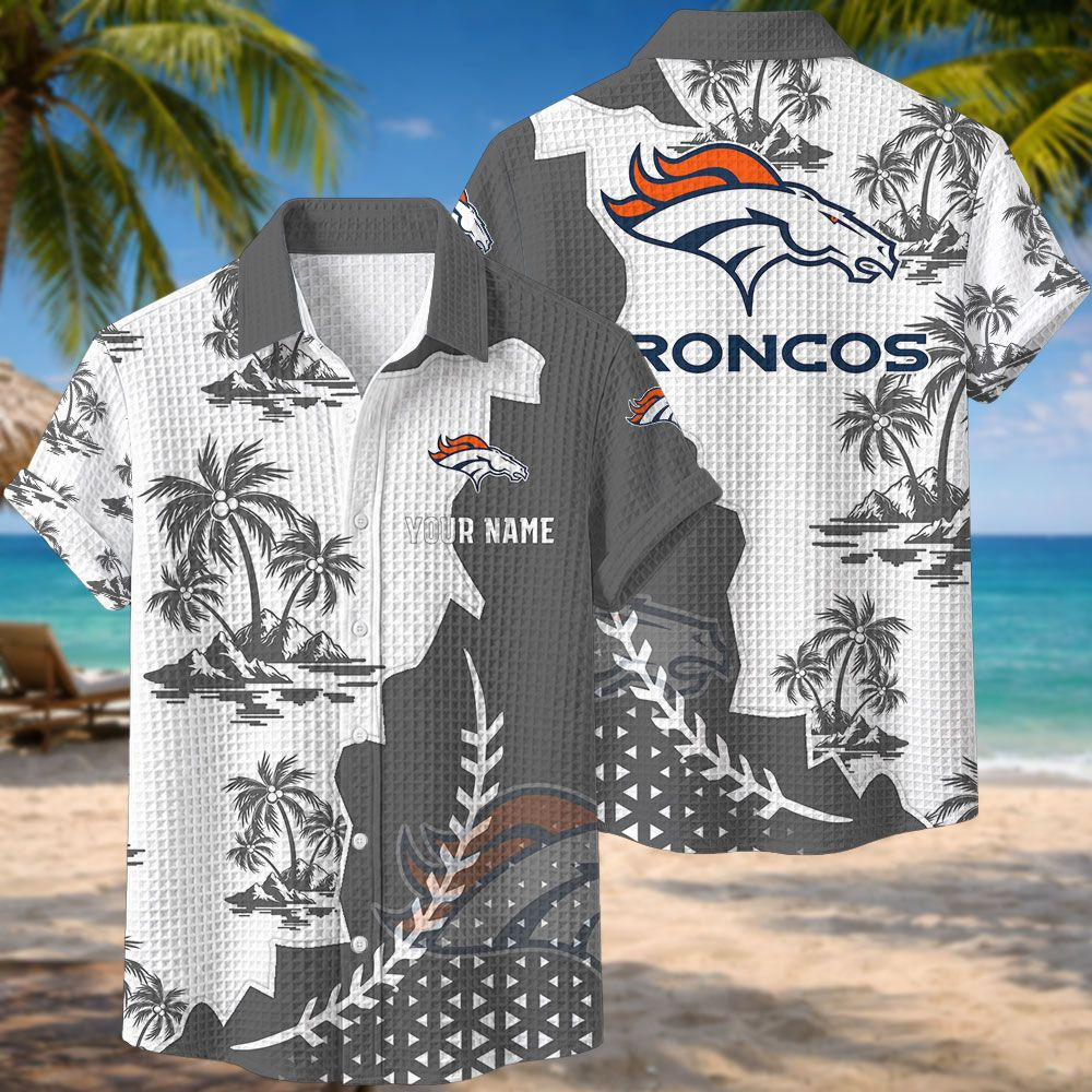 Denver Broncos NFL Waffle Hawaiian Shirt PB3MP9K