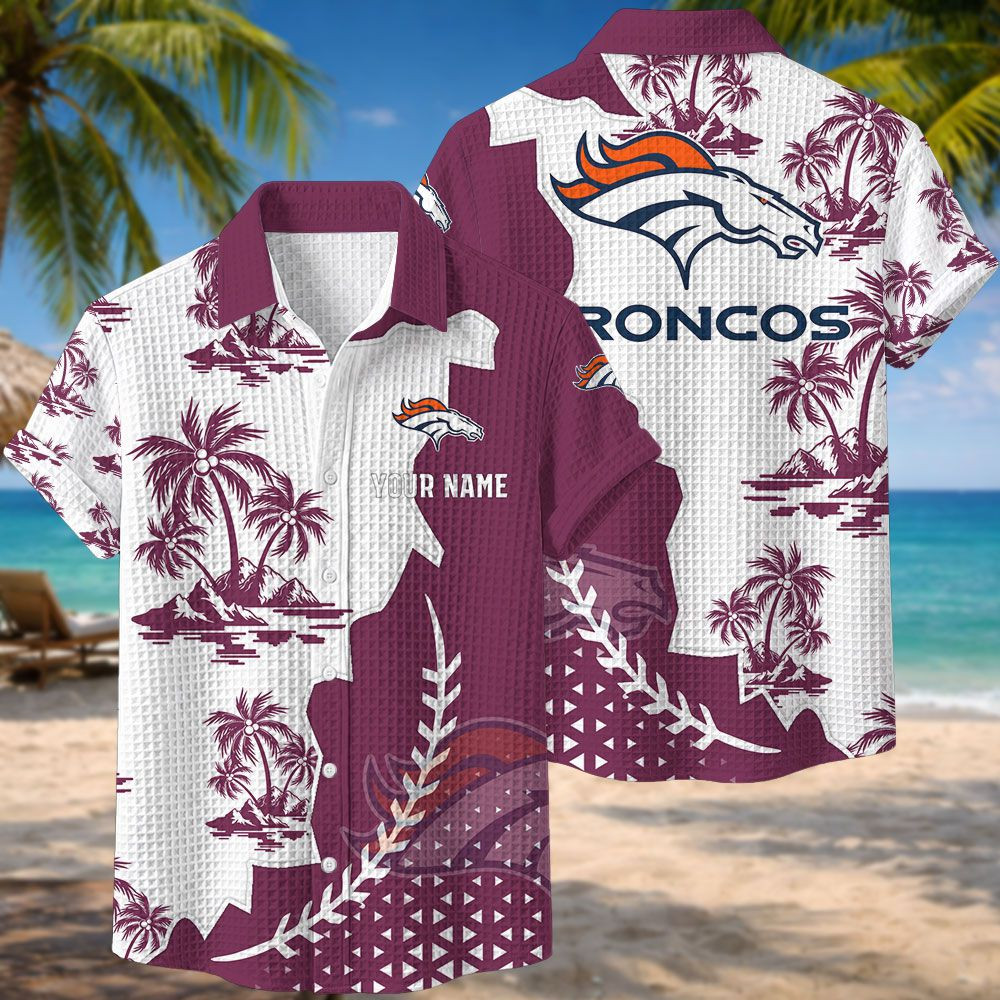 Denver Broncos NFL Waffle Hawaiian Shirt PB3MP9K
