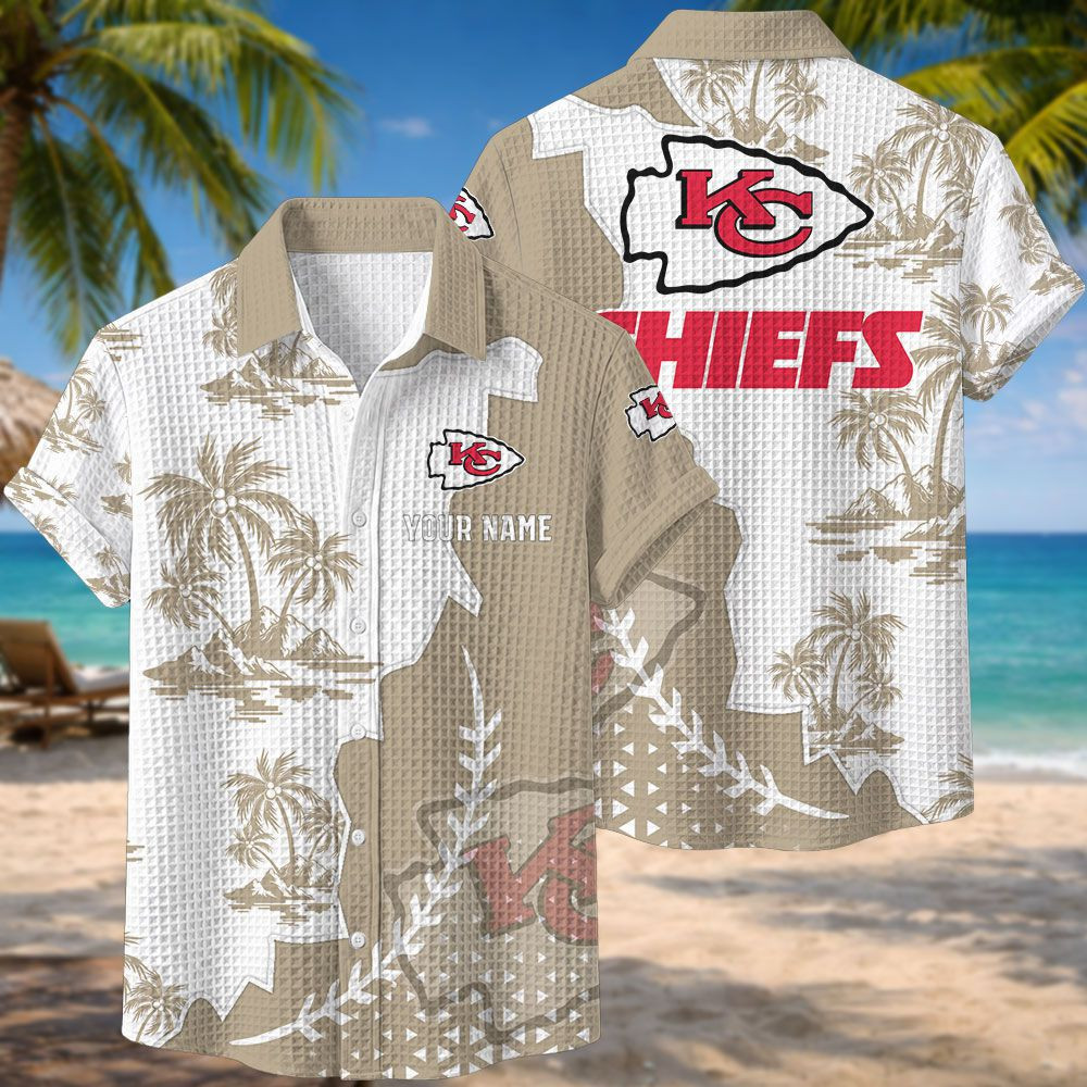 Kansas City Chiefs NFL Waffle Hawaiian Shirt PB5J588