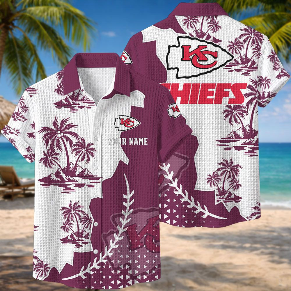Kansas City Chiefs NFL Waffle Hawaiian Shirt PB5J588