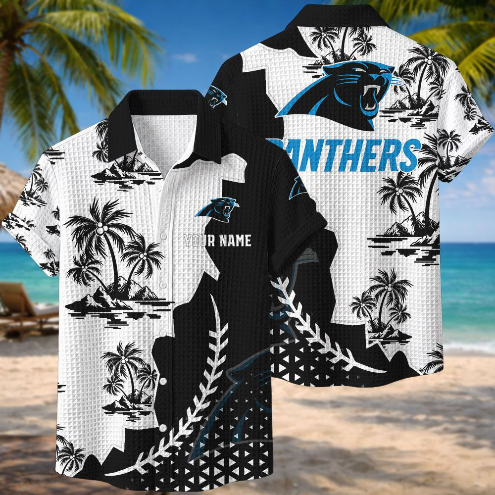 Carolina Panthers NFL Waffle Hawaiian Shirt BRDCT3DA0533