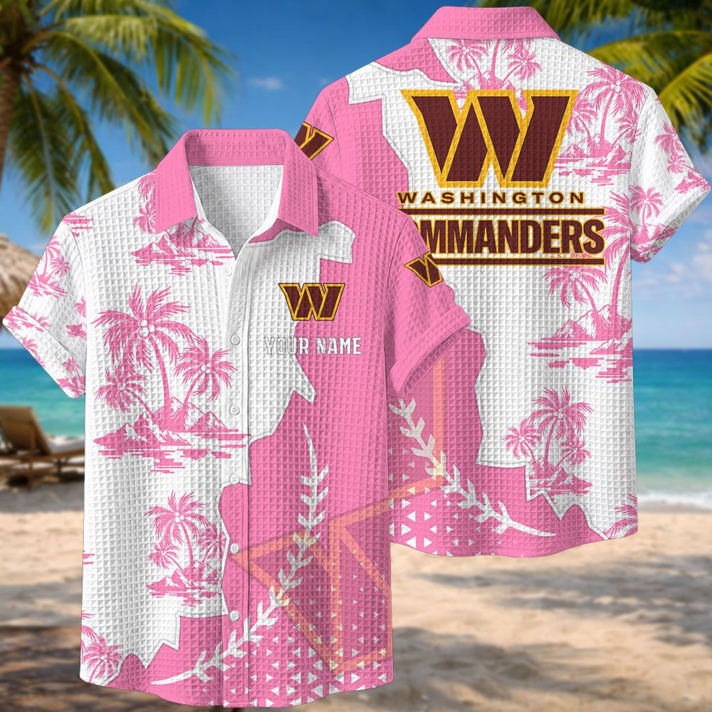Washington Commanders NFL Waffle Hawaiian Shirt PBV0TFO