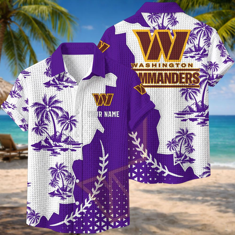Washington Commanders NFL Waffle Hawaiian Shirt PBV0TFO