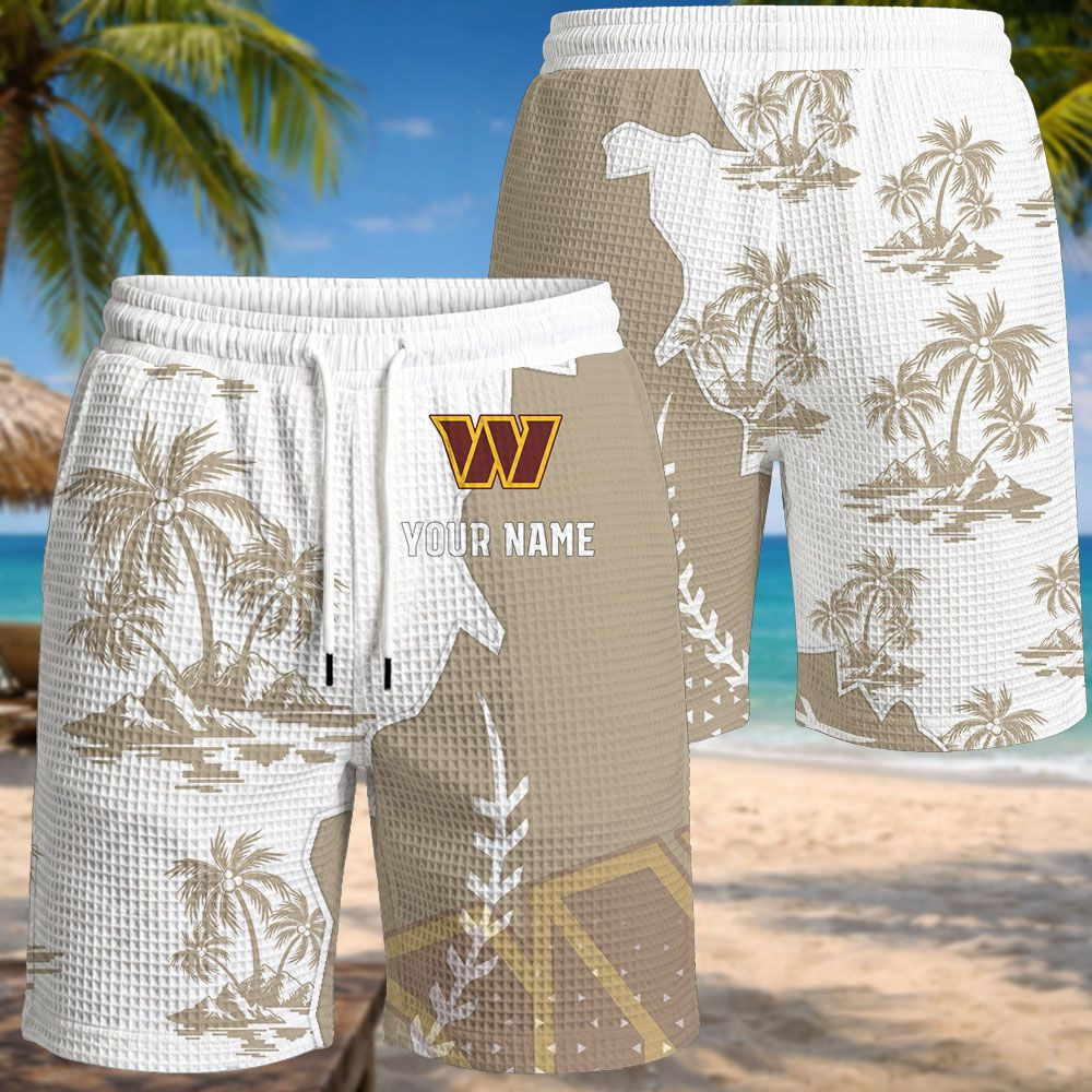 Washington Commanders NFL Waffle Hawaiian Shirt PBV0TFO