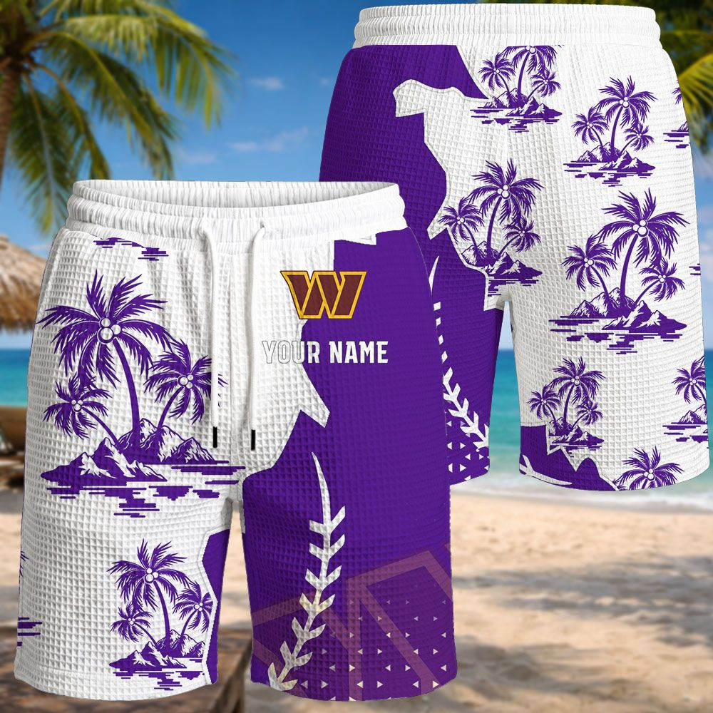 Washington Commanders NFL Waffle Hawaiian Shirt PBV0TFO