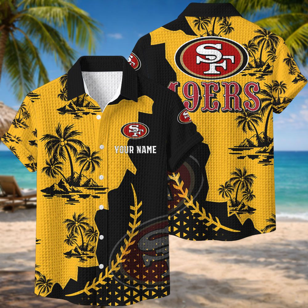 San Francisco 49ers NFL Waffle Hawaiian Shirt PBIO4AJ
