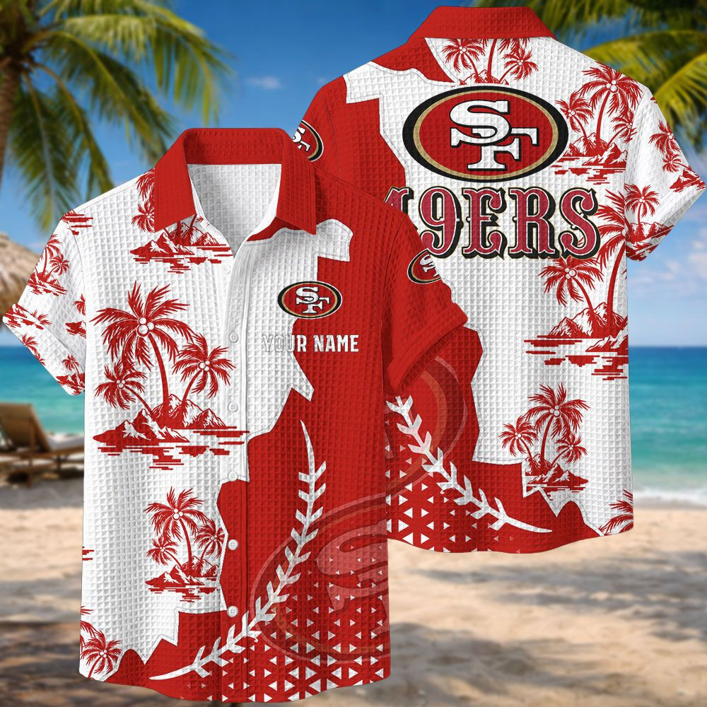 San Francisco 49ers NFL Waffle Hawaiian Shirt PBIO4AJ