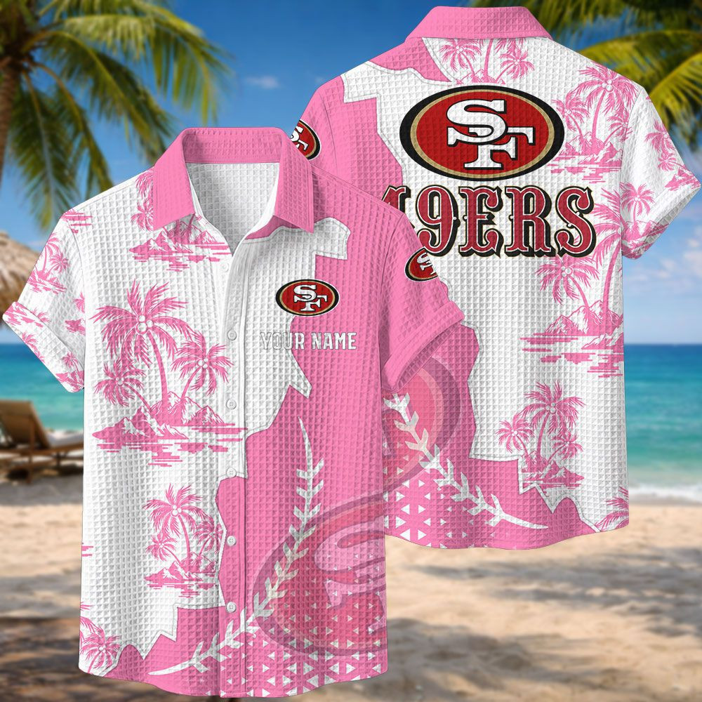 San Francisco 49ers NFL Waffle Hawaiian Shirt PBIO4AJ